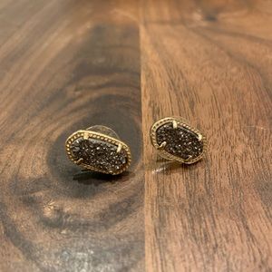 Kendra Scott Ellie Gold Stud in Platinum Drusy